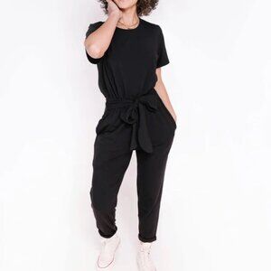 SMASH + TESS Bird’s Papaya Limited Edition Jemma Romper Midnight Black Size M